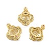 Rack Plating Brass Micro Pave Cubic Zirconia Locket Pendants KK-C241-02G-1
