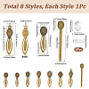 8Pcs 8 Styles Zinc Alloy Bookmark Cabochon Settings FIND-SC0015-24-2