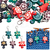 20Pcs Tortoise Handmade Polymer Clay Pendant Stitch Marker HJEW-NB00006-1