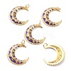 Brass Micro Pave Cubic Zirconia Pendant ZIRC-P089-17G-2