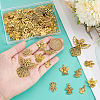 60PCS 6Style Angel Tibetan Style Alloy Pendants TIBEP-PH0001-65-3