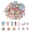 78Pcs 13 Styles Alloy Enamel Pendants ENAM-UN0001-22-1