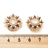 Brass Micro Pave Clear Cubic Zirconia Magnetic Clasps KK-C066-01G-3
