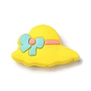 Hat with Bowknot Silicone Focal Beads SIL-M006-04A-1