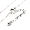Mixed Gemstone Heart Pendant Necklaces NJEW-JN03493-4