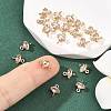 SHEGRACE Brass Pave Cubic Zirconia Horse Eye Connector Charms XGRQ2O890-436B-G-5