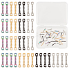 40Pcs 4 Colors Ion Plating(IP) 304 Stainless Steel Connector Charms STAS-UN0060-46-1
