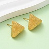Brass Textured Stud Earrings EJEW-A143-02D-G-2