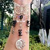 Natural Smoky Quartz Butterfly Hanging Suncatcher Pendant Decoration DJEW-PW0008-19-07-1