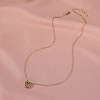 Alloy Crystal Rhinestone Hollow Heart Pendant Necklaces FS-WGA30FB-01-1