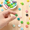 100Pcs 25 Styles Rondelle Food Grade Eco-Friendly Silicone Abacus Beads SIL-YW0001-36-4