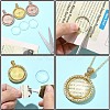 DIY Blank Dome Alloy Crystal Rhinestone Pendant Making Kits DIY-YW0009-87-5