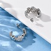 Brass Micro Pave Clear Cubic Zirconia Stud Earrings EJEW-D322-07P-01-3