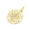 Brass Micro Pave Cubic Zirconia Pendants KK-D325-55G-2