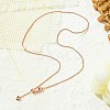 1mm Rack Plating Brass Box Chain Adjustable Slider Necklaces for Women Men MAK-L044-08RG-3