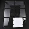 (Defective Closeout Sale: Slight Damage) Transparent Acrylic Minifigures Display Cases with White Base ODIS-XCP0001-32-2