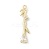 Brass Micro Pave Cubic Zirconia Pendants KK-M326-13B-G-1