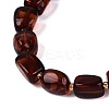 Natural Bloody Amber Nuggets Beaded Stretch Bracelets BJEW-N041-03-2