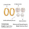 3 Pairs 304 Stainless Steel Earring Sets VB5348-10-1