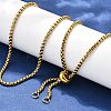 Ion Plating(IP) Adjustable 304 Stainless Steel Slider Necklaces NJEW-L156-002B-G-1