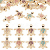 16Pcs Alloy Rhinestone Connector Charms ALRI-TA0001-37-1