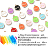 40Pcs 8 Colors Alloy Enamel Pendants ENAM-CJ0004-64-4
