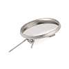304 Stainless Steel Brooch Cabochon Settings X-STAS-E547-08D-P-3
