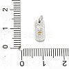 Five Elements Theme Brass Micro Pave Clear Cubic Zirconia Charms KK-F934-02E-P-3