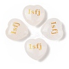 Natural Quartz Crystal Heart Engraving MBTI Figurines Statues for Home Office Desk Decorations G-K353-05G-1