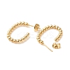 Ion Plating(IP) 304 Stainless Steel Oval Stud Earrings EJEW-K242-07G-2