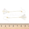 Electroplated 304 Stainless Steel Resin Fan Dangle Earrings EJEW-Z129-11G-02-4
