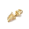 Brass Micro Pave Cubic Zirconia Pendants KK-Z135-01G-02-2