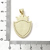 Brass Pave Shell Pendants KK-I708-17G-G-3