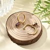 Ion Plating(IP) 304 Stainless Steel Micro Pave Cubic Zirconia Hoop Earrings STAS-R004-07G-01-3
