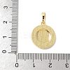 Brass Pave Natural White Shell Pendants KK-S522-06B-G-3