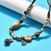 Ethnic Style Alloy & Porcelain Ceramic Beads Pendant Tassel Y Necklaces NJEW-D308-03B-1