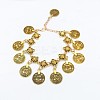 Bohemian Ethnic Style Flower Coin Tassel Alloy Anklets FS-WGE8569-01-3