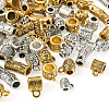 100Pcs 20 Style Tibetan Style Alloy Tube Bails TIBEB-TA0001-27-4