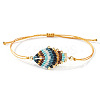 Adjustable Fibre Cord Braided Bracelets FW7700-2-1