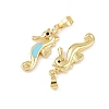 Brass Micro Pave Cubic Zirconia Pendants KK-F908-15G-3