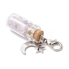 Chakra Natural & Synthetic Gemstone Chips inside Glass Wishing Bottle Pendant Decoration HJEW-JM03309-5