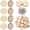 100Pcs Undyed Unfinished Wood Links DIY-SP0005-50-1
