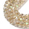 Electroplate Glass Beads Strands GLAA-Q105-02-07-3