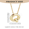 1pc Brass Chain with Alloy Letter Pendants Necklaces NJEW-LP0001-41Q-G-2