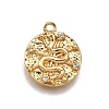 Brass Micro Pave Clear Cubic Zirconia Pendants LS-KK-G530-02G-1