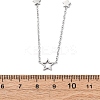 304 Stainless Steel Star Link Chain Necklaces NJEW-R026-13P-5