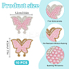 10Pcs Butterfly Hotfix Rhinestone Iron on/Sew On Patches PATC-DR0001-04A-2