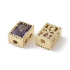 Brass with Cubic Zirconia Beads KK-G491-35G-01-2