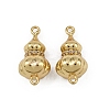 Brass Micro Pave Cubic Zirconia Screw Clasps KK-C136-03G-1