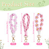 3Pcs 3 Style Cotton Handmade Braided Wrist Lanyard Pendant Decorations AJEW-TA0001-47A-3